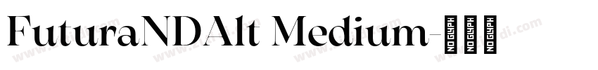 FuturaNDAlt Medium字体转换